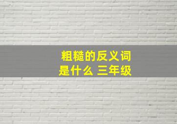 粗糙的反义词是什么 三年级